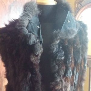 Marc by Andrew Marc Brown Fur Vest